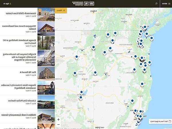 WoodWorks Innovation Network map preview